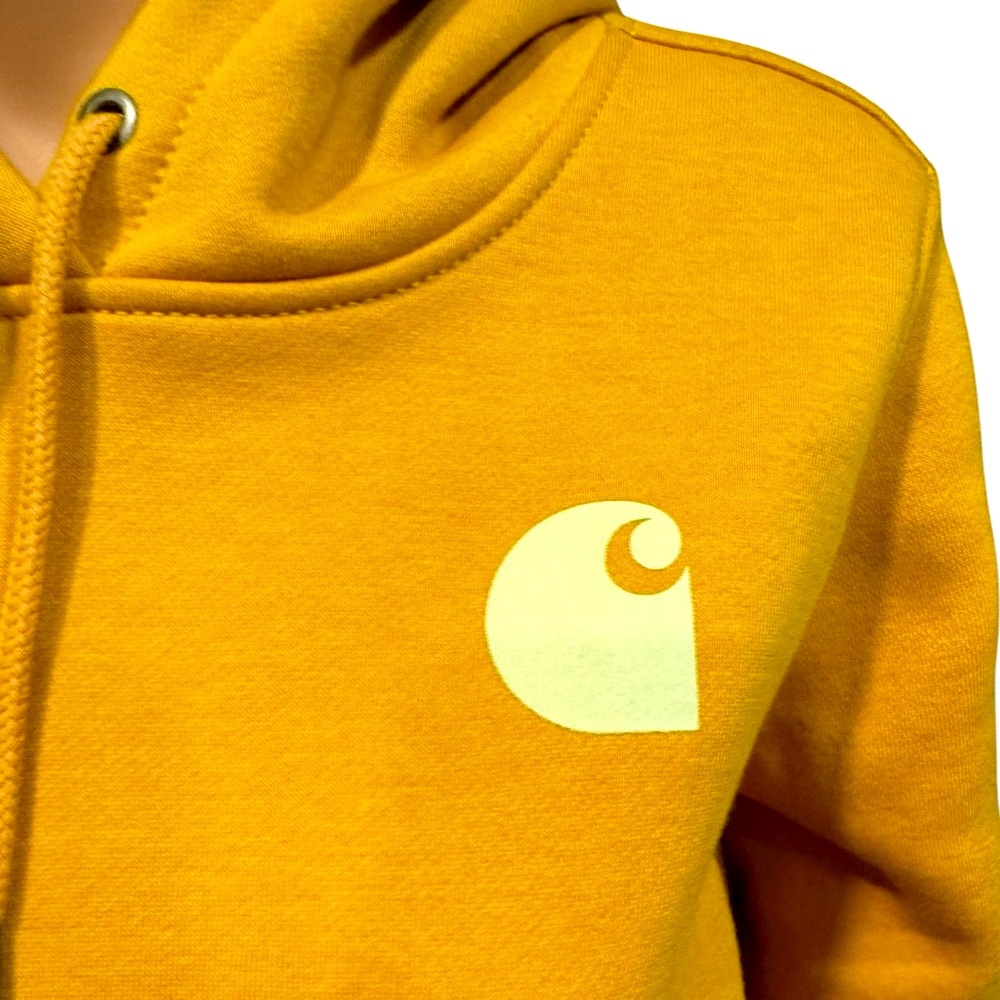 CARHARTT Relaxed Fit Midweight Logo Sleeve Graphic Hoodie Kangaroo Pocket NWT XS - Picture 8 of 10